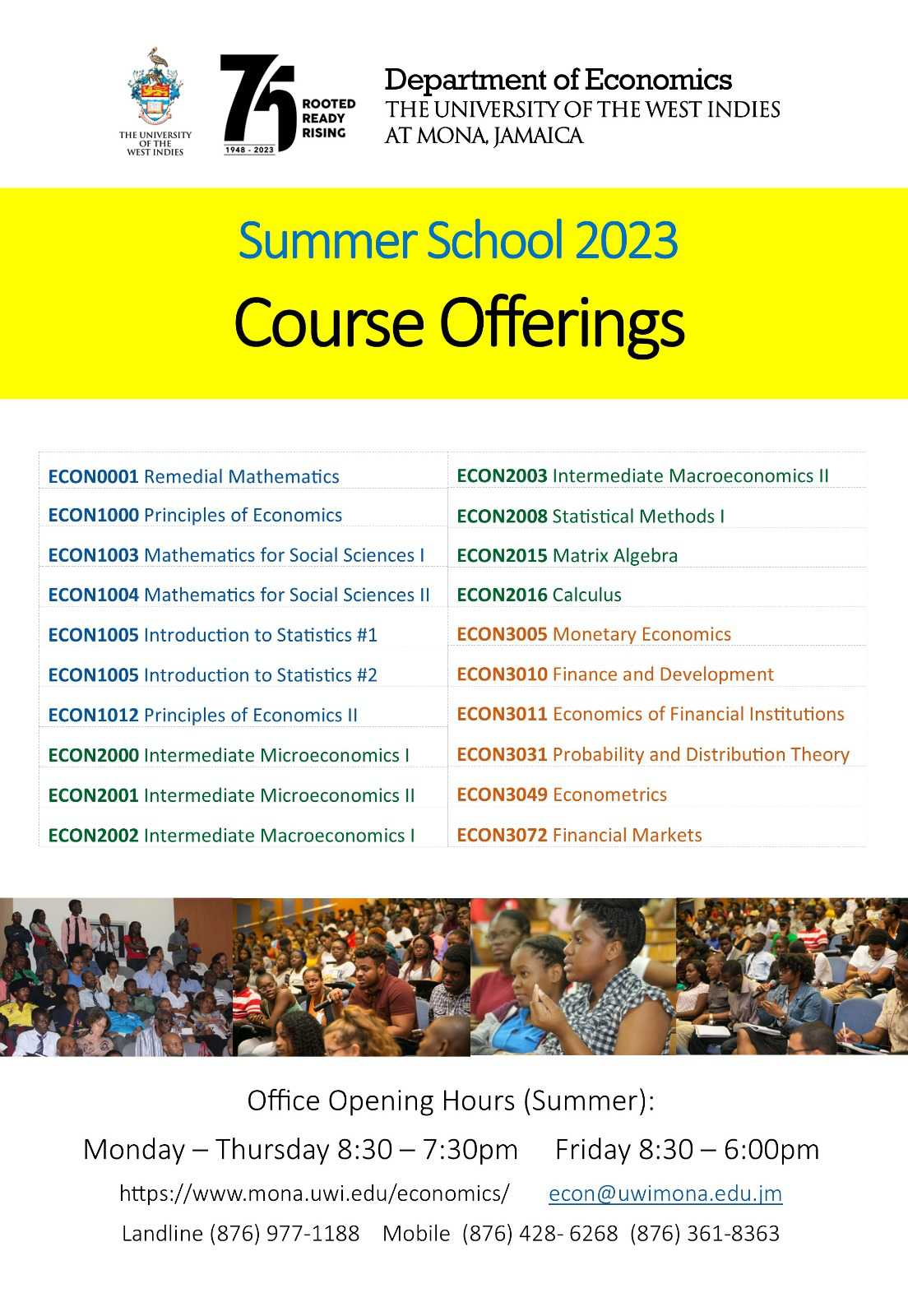 Summer School 2023 Department of Economics